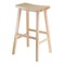 Contemporary Home Living 28.75” Beige Satori Saddle Seat Stool Beech